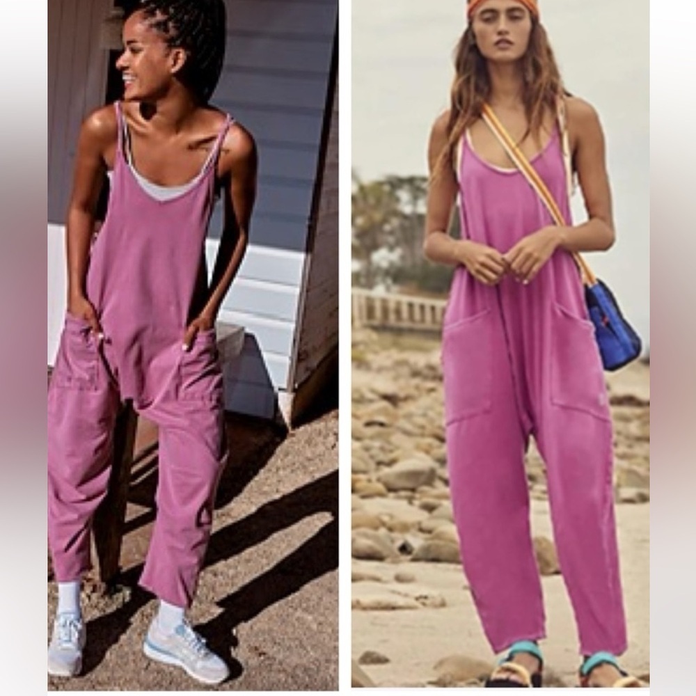 FREE PEOPLE ONESIE HOT SHOT in Raspberry Punch NWOT sz L